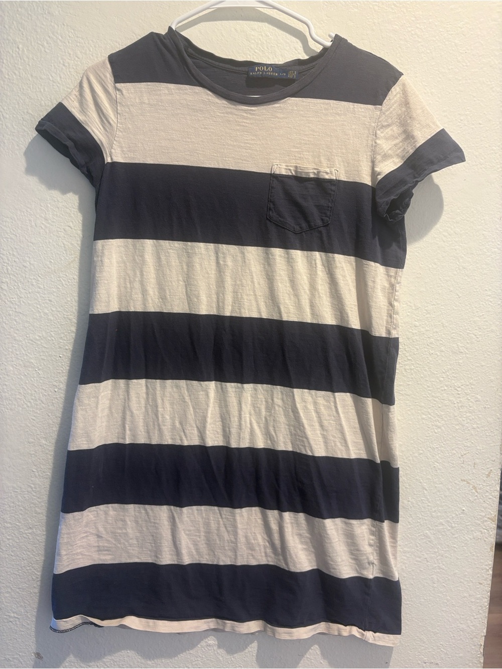 Polo Ralph Lauren Navy & white Striped Tee Dress